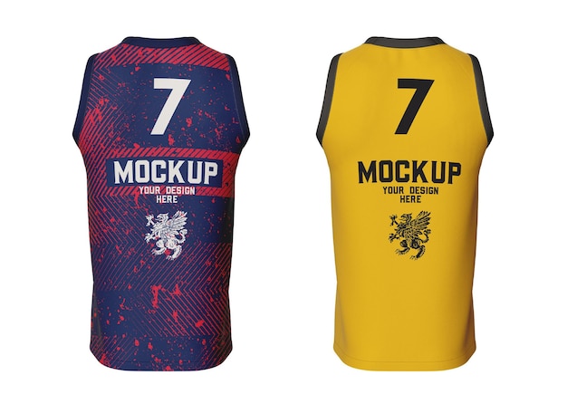 Maqueta de camiseta de baloncesto Parte posterior