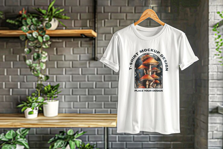 una maqueta de camiseta blanca