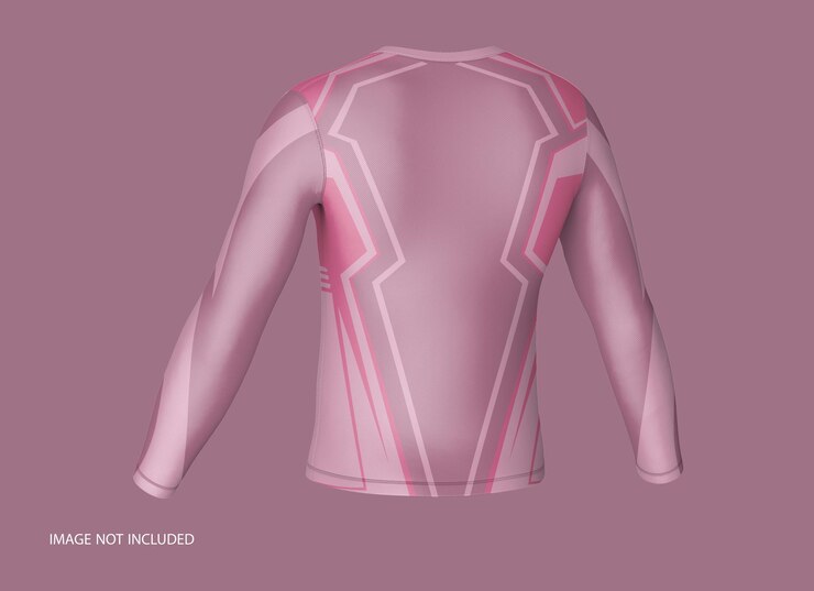 PSD maqueta de camiseta de carreras de manga larga para hombre