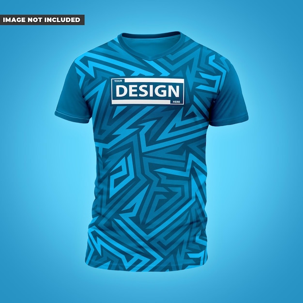 PSD maqueta de camiseta con cuello en v