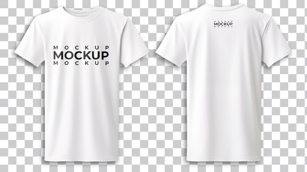 Maqueta de camiseta delante y detrás