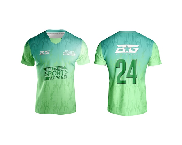 La maqueta de la camiseta deportiva es completamente editable