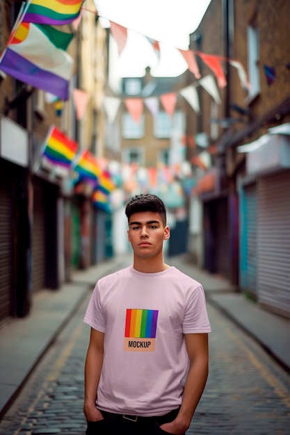 Maqueta de la camiseta del día del orgullo