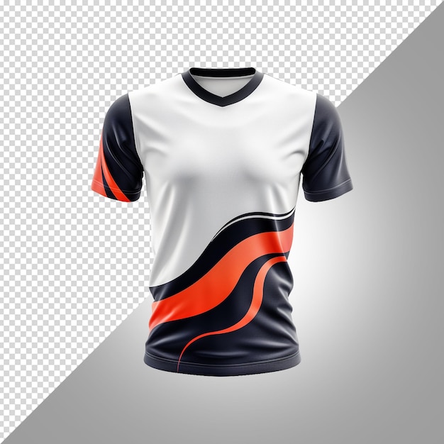 PSD maqueta de camiseta de esport aislada sobre un fondo blanco