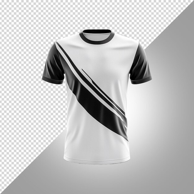 PSD maqueta de camiseta de esport aislada sobre un fondo blanco