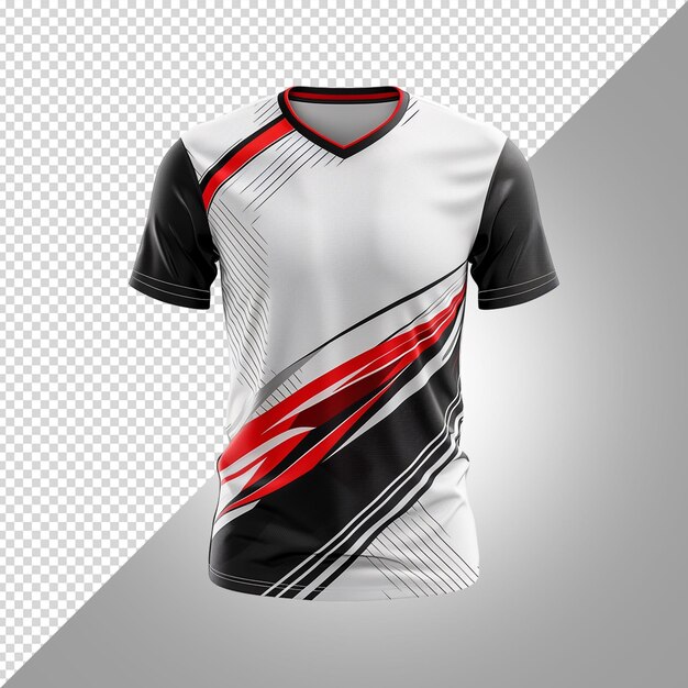 PSD maqueta de camiseta de esport aislada sobre un fondo blanco