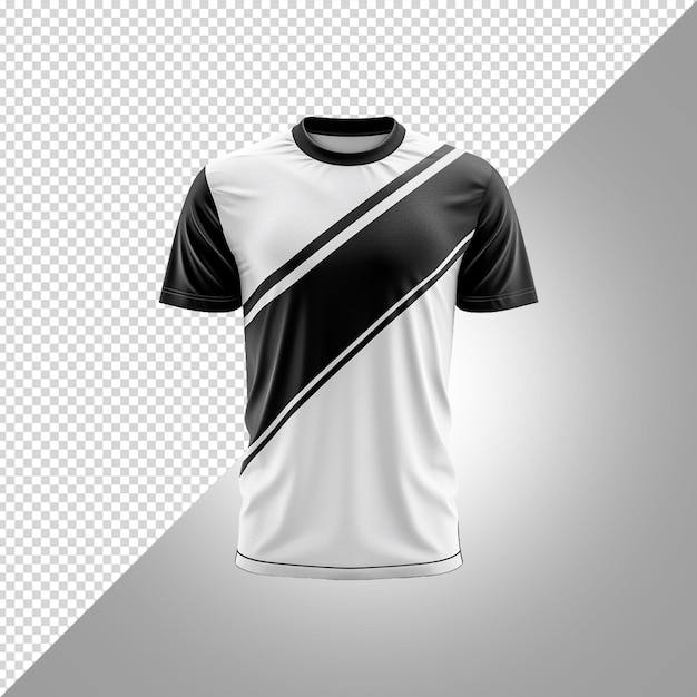 PSD maqueta de camiseta de esport aislada sobre un fondo blanco