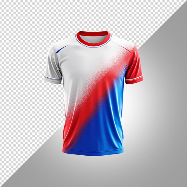 PSD maqueta de camiseta de esport aislada sobre un fondo blanco