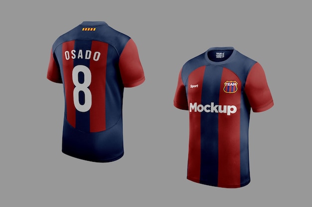 Maqueta de camiseta de fútbol