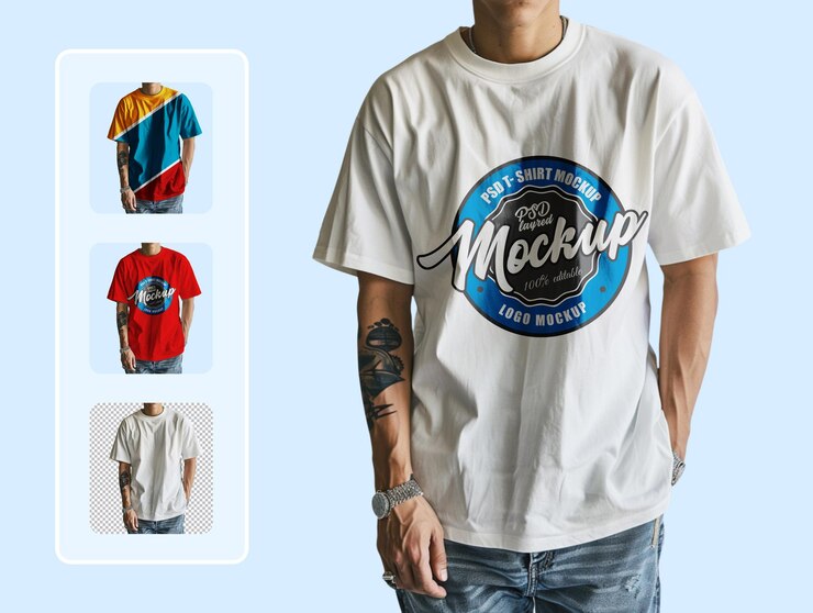 Maqueta de camiseta de gran tamaño