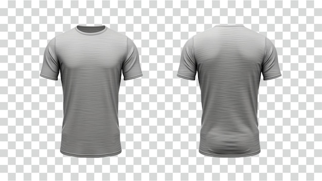 PSD maqueta de camiseta gris psd con fondo transparente