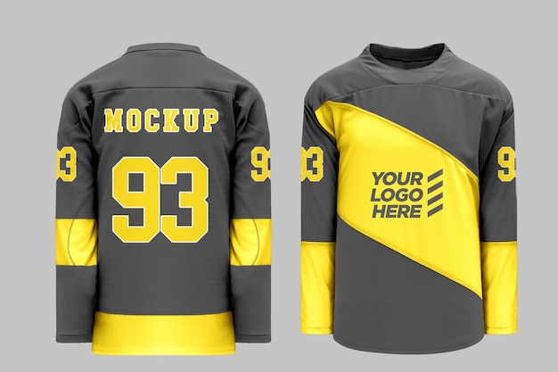 Maqueta de camiseta de hockey