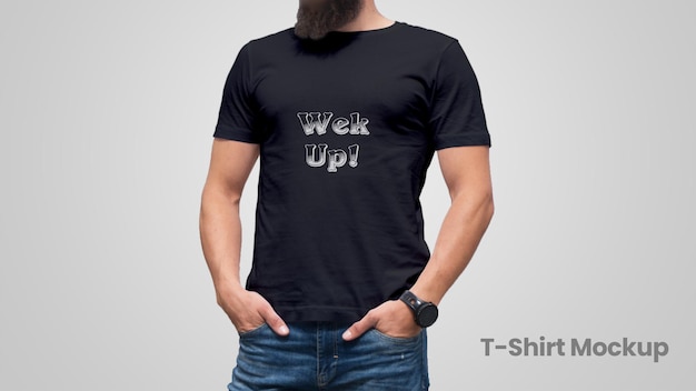 Maqueta de camiseta de hombre