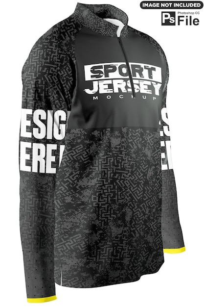 Maqueta de camiseta de jersey de bicicleta PSD