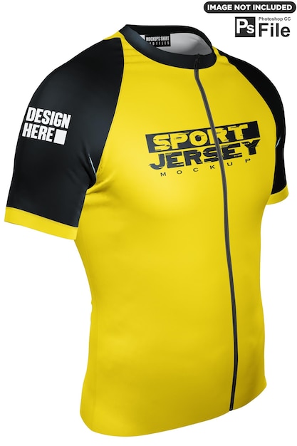 Maqueta de camiseta de jersey de bicicleta psd