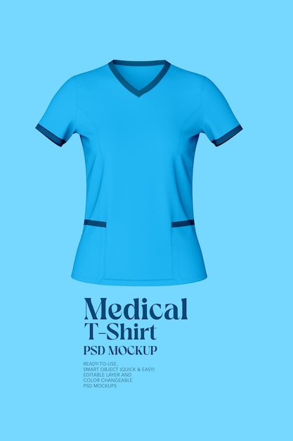 PSD maqueta de camiseta médica