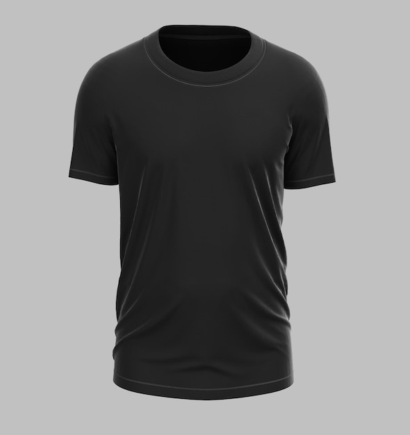 PSD maqueta de camiseta negra masculina