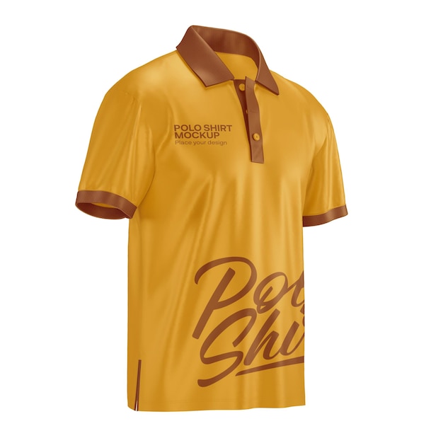 Maqueta de la camiseta de polo vista delantera