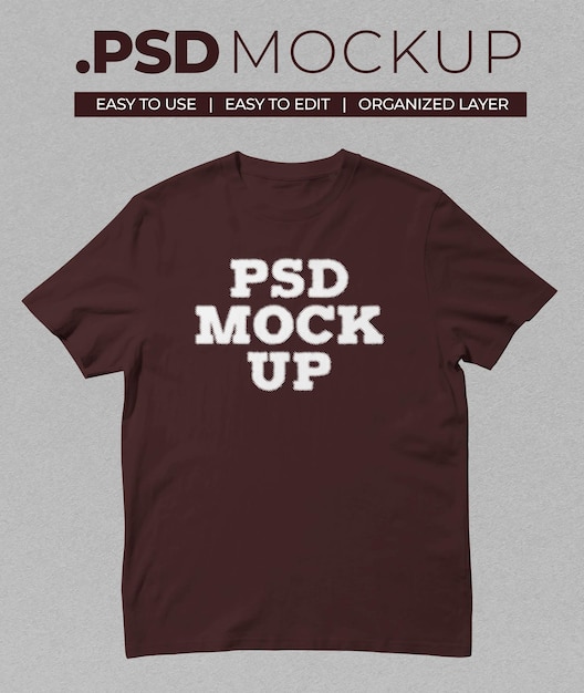 Maqueta de la camiseta de PSD en el frente