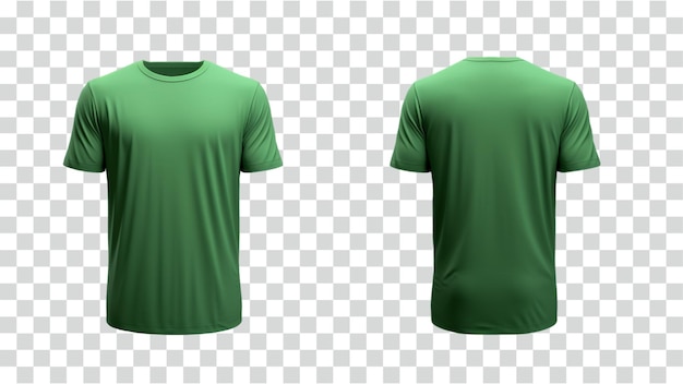 PSD maqueta de camiseta verde claro psd fondo transparente