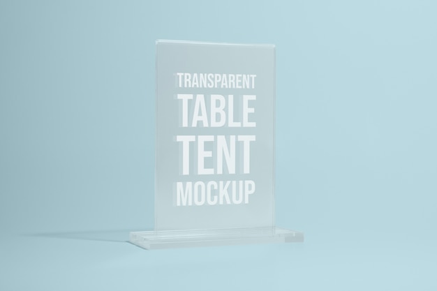 Maqueta de carpa de mesa de vidrio transparente