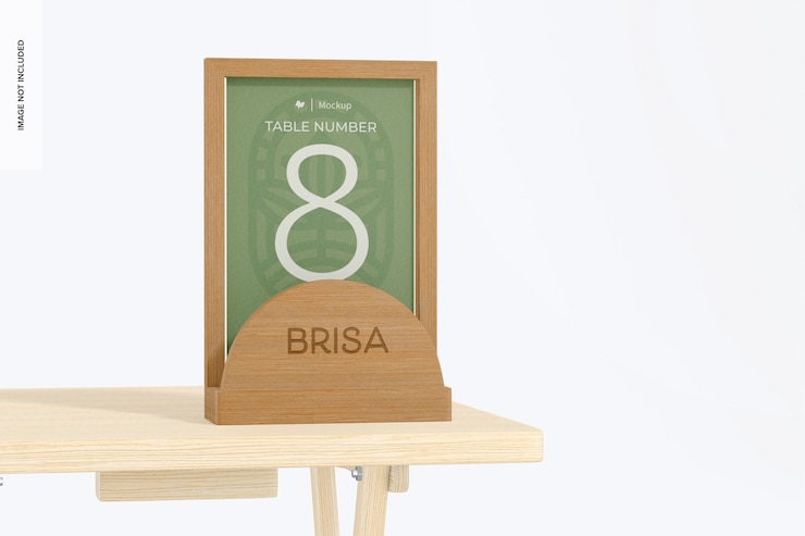 PSD maqueta de carpas de mesa de bambú, sobre mesa