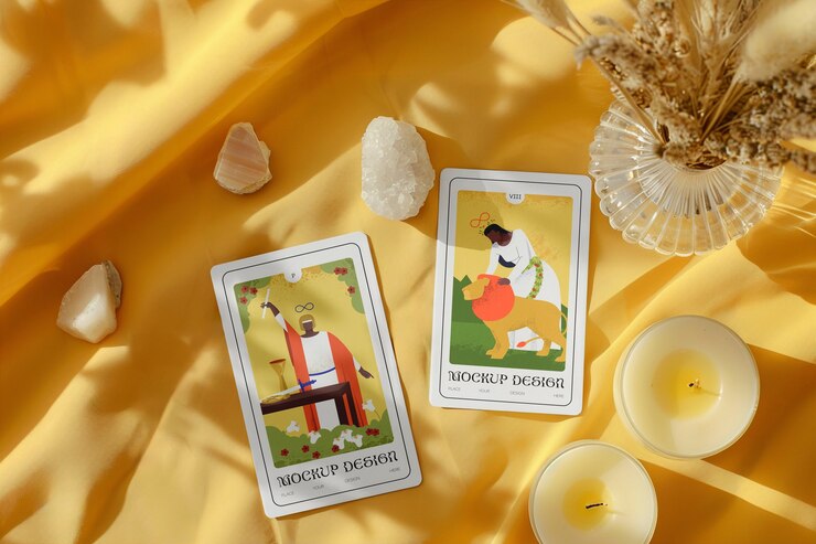 PSD maqueta de las cartas del tarot