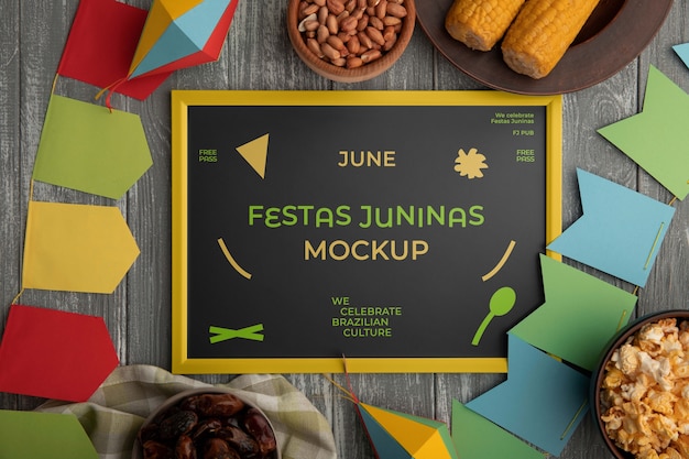 PSD maqueta de cartel de festa junina