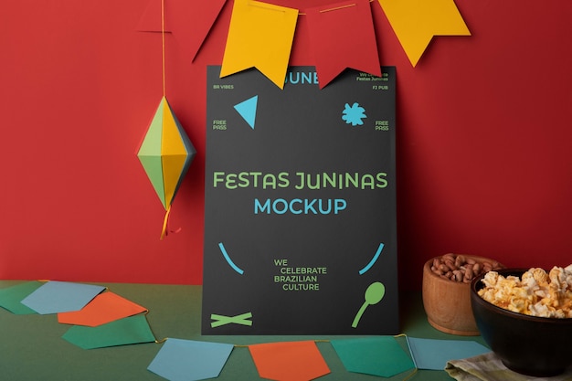 PSD maqueta de cartel de festa junina