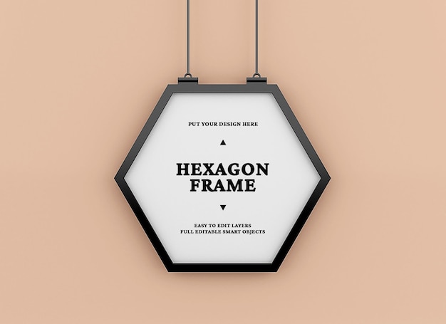 Maqueta de cartel hexagonal