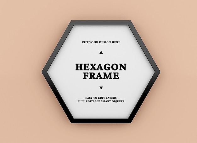 PSD maqueta de cartel hexagonal