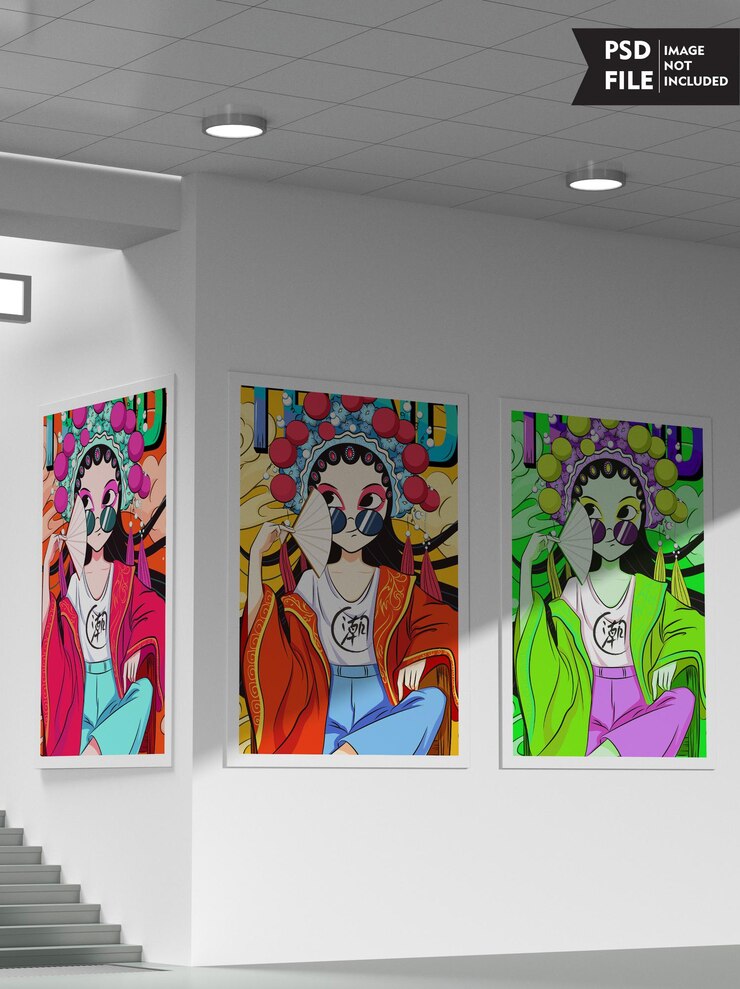 Maqueta de cartel de la pared