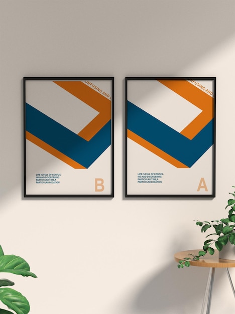 Maqueta de cartel de la pared
