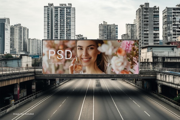 Maqueta de cartel de publicidad en formato psd