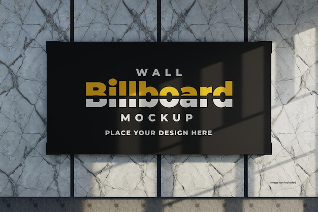 Maqueta de cartelera de pared