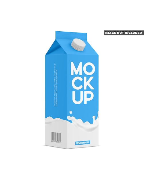 Maqueta de cartón de leche