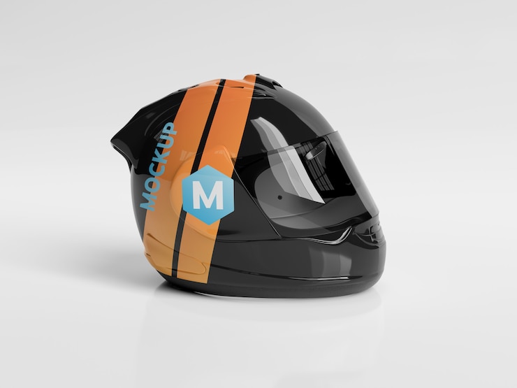 PSD maqueta de casco de moto