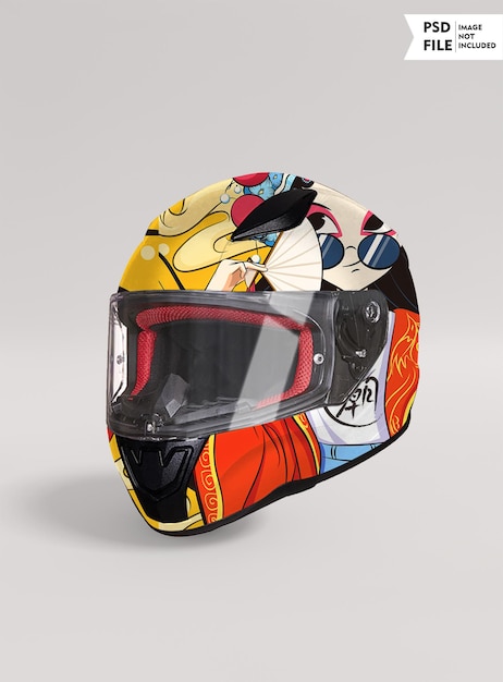 PSD maqueta de casco de motocicleta