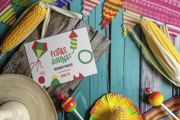 Maqueta de la celebración de la fiesta de junina