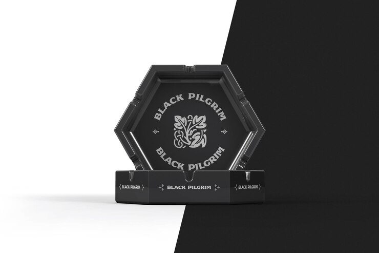 PSD maqueta de ceniceros de cerámica hexagonal