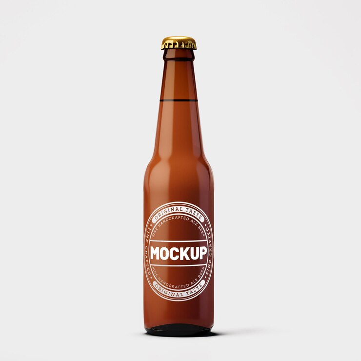 Maqueta de cerveza PSD gratuita