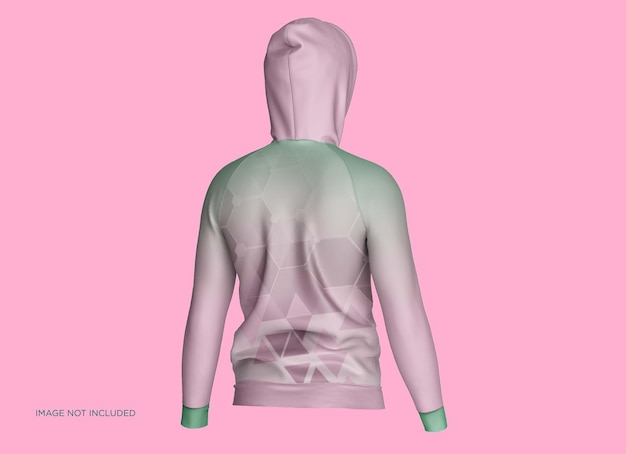 Maqueta de chaqueta raglán con capucha