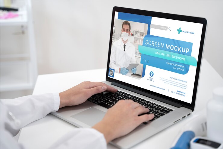 PSD maqueta de chequeos médicos y de salud.
