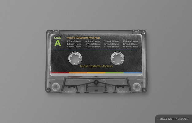 PSD maqueta de cinta de casete de audio retro