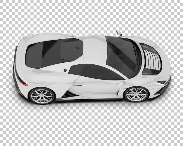 Maqueta de coche deportivo PSD aislada sobre fondo transparente Ilustración de renderizado 3d