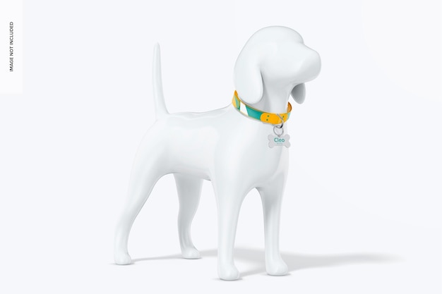 Maqueta de collar de perro de cuero