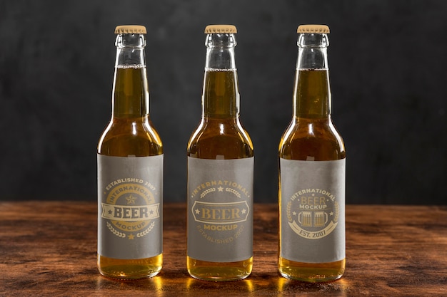 PSD maqueta de concepto de arreglo de cerveza artesanal