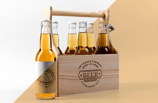 PSD maqueta de concepto de arreglo de cerveza artesanal