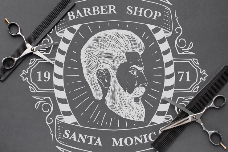 PSD maqueta del concepto de barbería