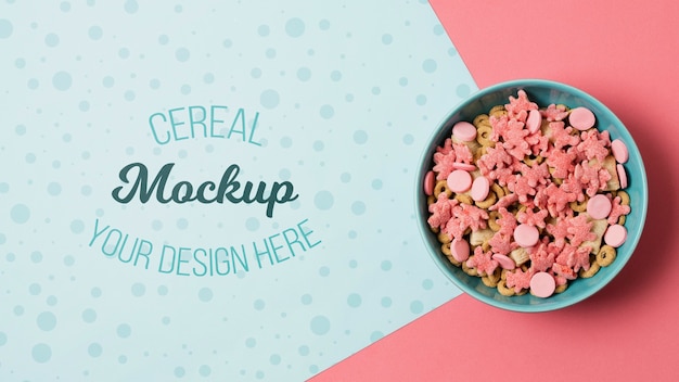 PSD maqueta de concepto de cereal delicioso